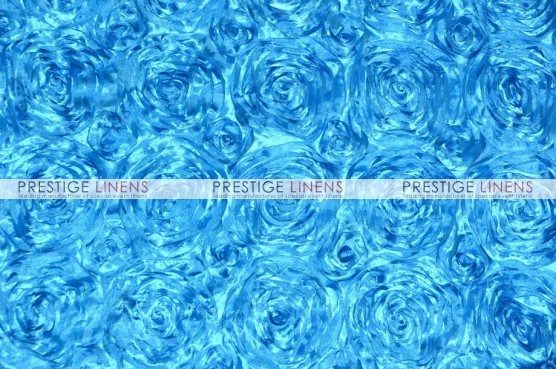 Rosette Satin Table Runner - Turquoise