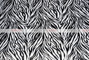 Zebra Print Lamour Table Runner - White