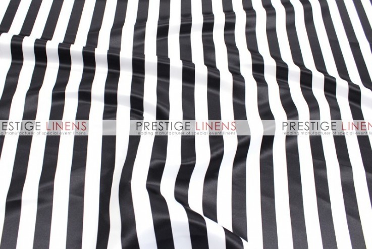 Striped Print Lamour Aisle Runner - 1 Inch - Black