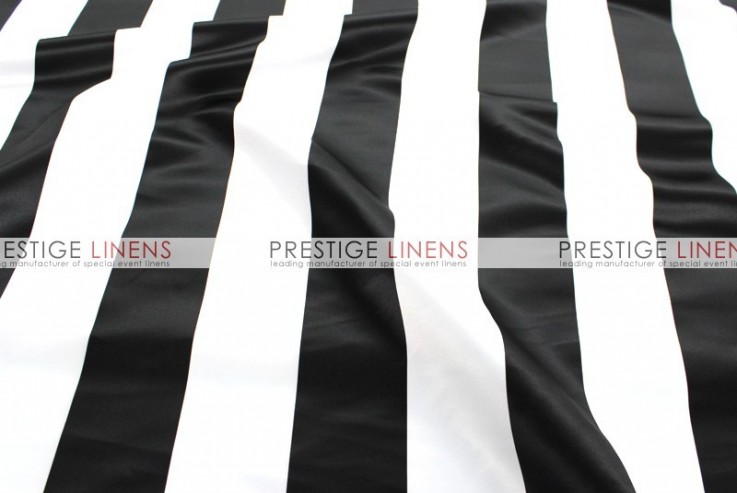 Striped Print Lamour Draping - 3.5 Inch - Black