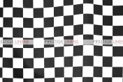 Race Check Lamour Table Linen - 3.5 Inch - White/Black
