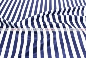 Striped Print Lamour Table Linen - 1 Inch - Navy