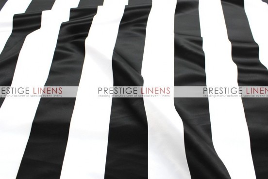Striped Print Lamour Table Linen - 3.5 Inch - Black