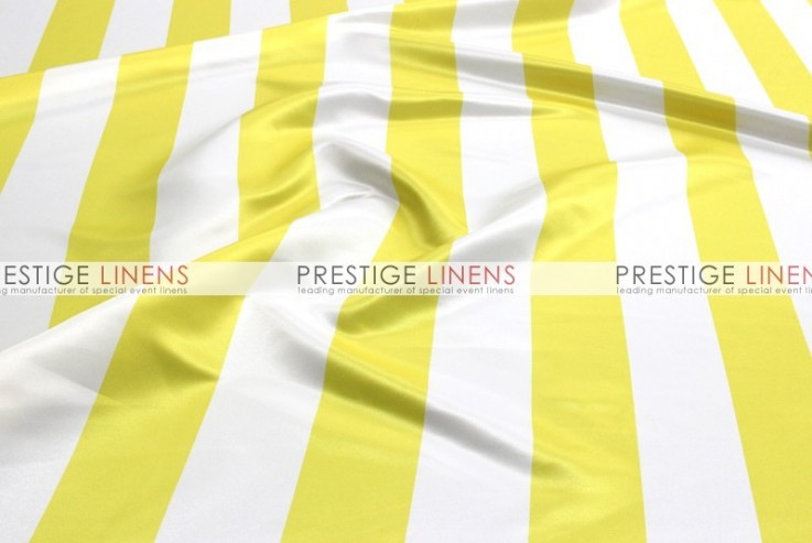 Striped Print Lamour Table Linen - 3.5 Inch - Yellow