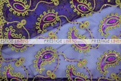 Coco Paisley Chair Caps & Sleeves - Purple