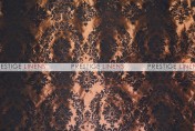 Flocking Damask Taffeta Aisle Runner - Brown/Black