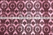 Flocking Damask Taffeta Chair Caps & Sleeves - Pink/Black