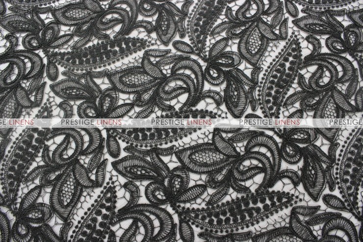 French Lace Chair Caps & Sleeves - Black