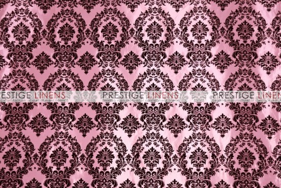 Flocking Damask Taffeta Aisle Runner - Pink/Black