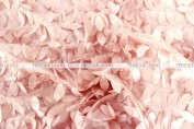 Leaf Petal Taffeta Chair Caps & Sleeves - Blush Pink