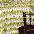 Leaf Petal Taffeta Chair Caps & Sleeves - Multi Lime