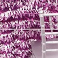 Leaf Petal Taffeta Chair Caps & Sleeves - Multi Purple