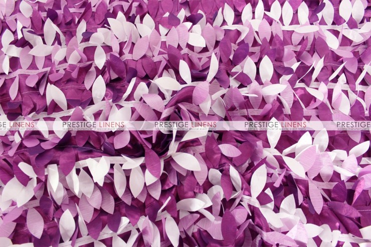 Leaf Petal Taffeta Chair Caps & Sleeves - Multi Purple