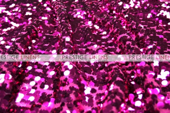 Mesh Sequins Embroidery Chair Caps & Sleeves - Fuchsia