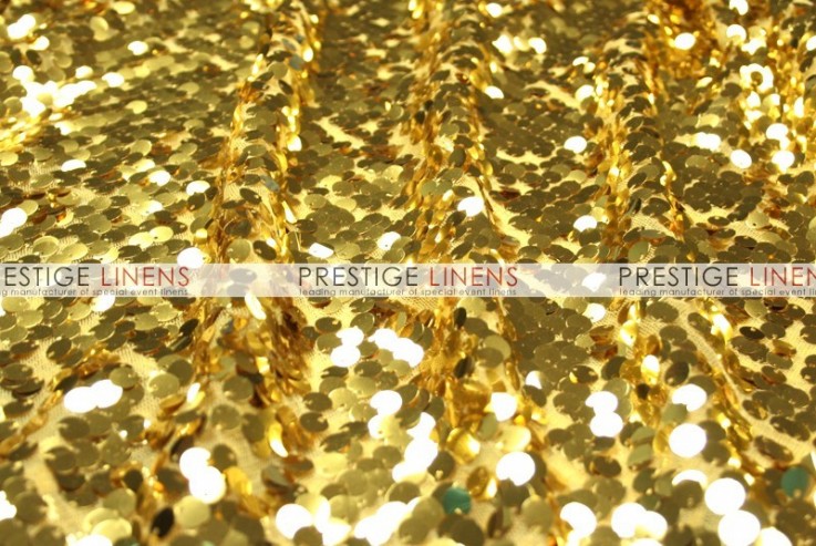Mesh Sequins Embroidery Chair Caps & Sleeves - Gold