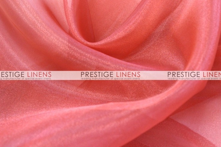 Mirror Organza Chair Caps & Sleeves - 432 Coral