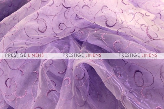 Organza Swirl Chair Caps & Sleeves - 1026 Lavender