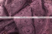 Organza Swirl Chair Caps & Sleeves - 1034 Plum