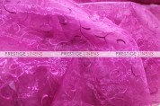 Organza Swirl Chair Caps & Sleeves - 529 Fuchsia