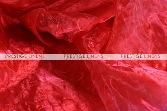 Organza Swirl Chair Caps & Sleeves - 626 Red