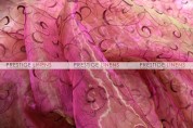 Organza Swirl Chair Caps & Sleeves - Magenta/Gold