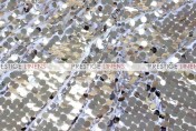 Payette Sequins (Shiny) Chair Caps & Sleeves - Silver