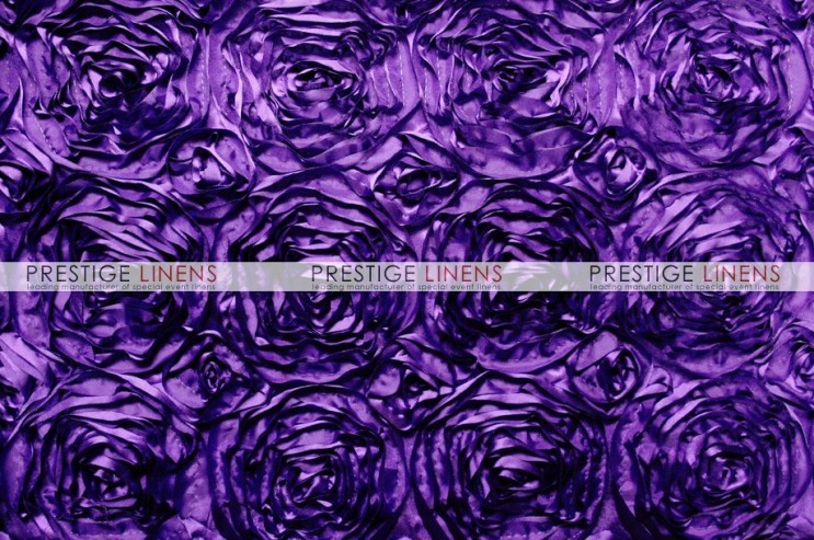 Rosette Satin Chair Caps & Sleeves - Lt Purple