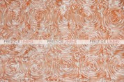 Rosette Satin Chair Caps & Sleeves - Peach