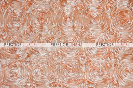 Rosette Satin Chair Caps & Sleeves - Peach