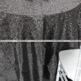 Taffeta Sequins Embroidery Chair Caps & Sleeves - Black