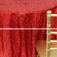 Taffeta Sequins Embroidery Chair Caps & Sleeves - Red