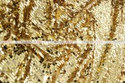 Teardrop Sequins Chair Caps & Sleeves - Gold