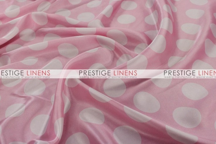 Polka Dot Print Charmeuse Pad Cover-Pink/White