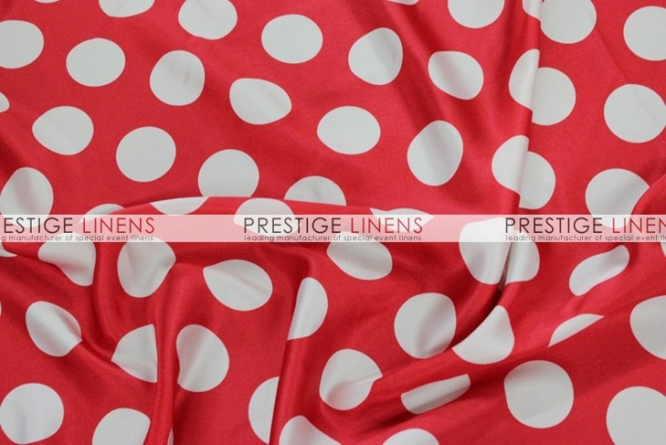 Polka Dot Print Charmeuse Pad Cover-Red/White
