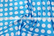 Polka Dot Print Charmeuse Pad Cover-Turquoise/White