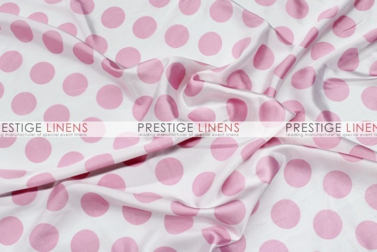 Polka Dot Print Charmeuse Pad Cover-White/Pink