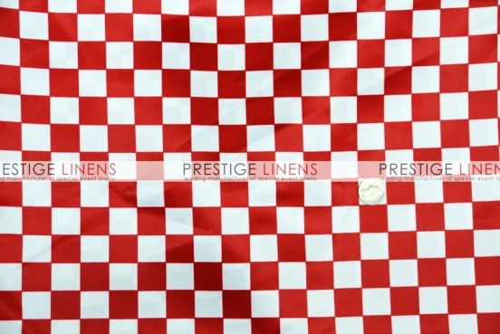 Race Check Lamour Pad Cover-1 Inch - Red