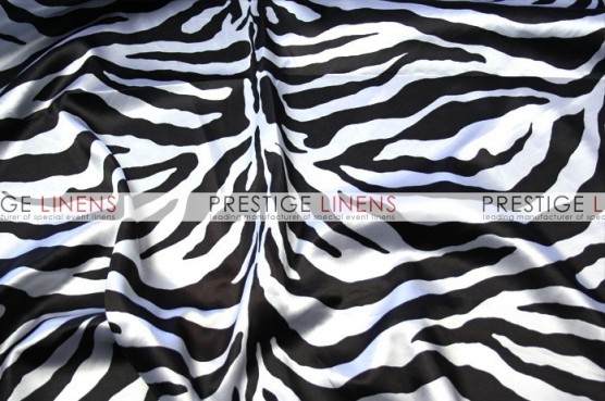 Zebra Print Charmeuse Pad Cover-White