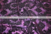 Flocking Damask Taffeta Sash-Plum/Black