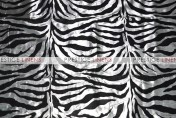 Flocking Zebra Taffeta Sash-Charcoal