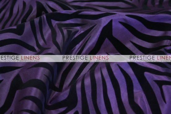 Flocking Zebra Taffeta Sash-Plum