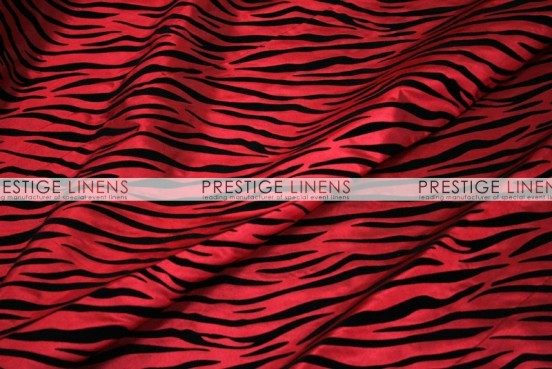 Flocking Zebra Taffeta Sash-Red