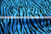 Flocking Zebra Taffeta Sash-Teal