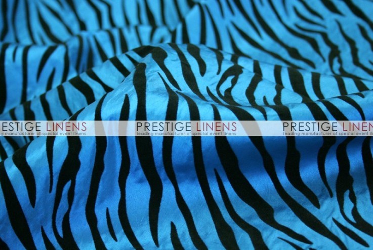 Flocking Zebra Taffeta Sash-Teal