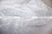 Organza Swirl Sash-126 White