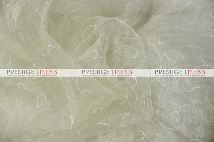 Organza Swirl Sash-128 Ivory