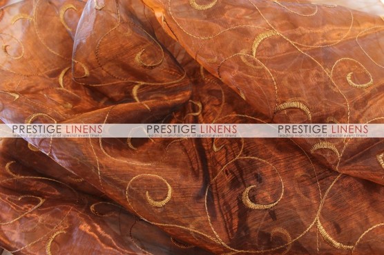 Organza Swirl Sash-342 Copper