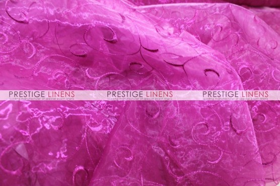 Organza Swirl Sash-529 Fuchsia