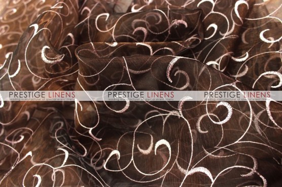 Organza Swirl Sash-Brown/Pink