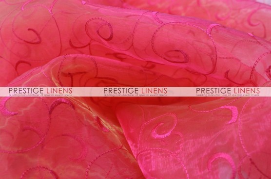 Organza Swirl Sash-Orange/Fuchsia